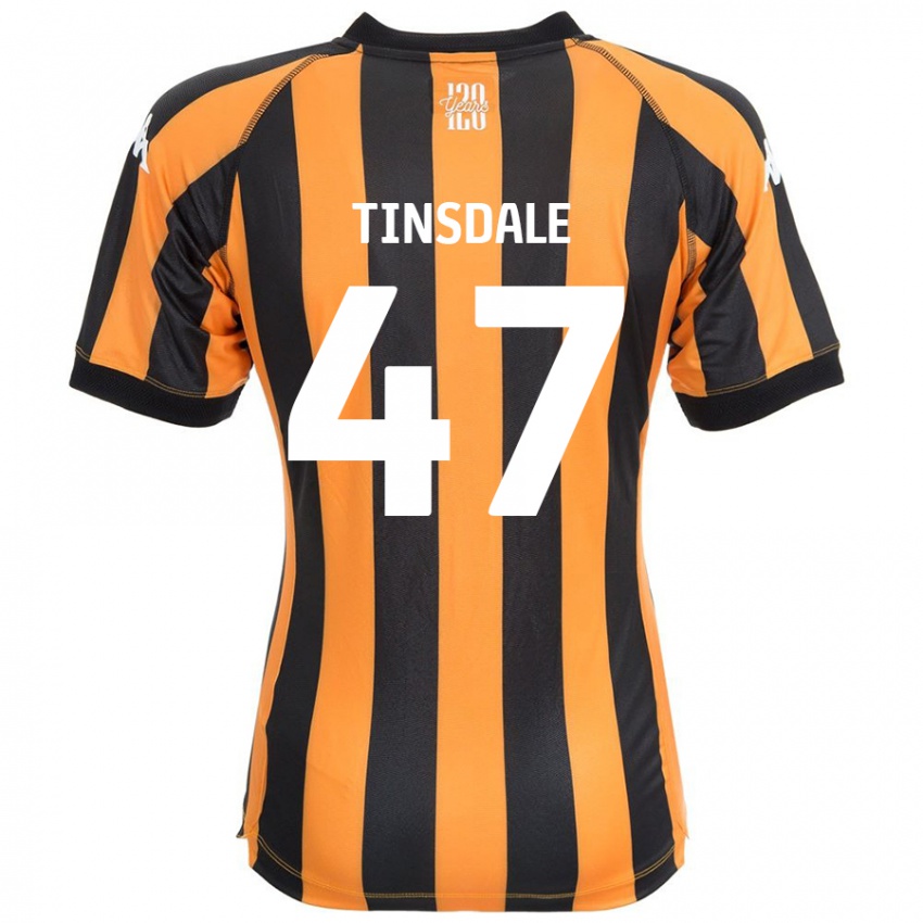 Niño Camiseta Nathan Tinsdale #47 Negro Ámbar 1ª Equipación 2024/25 La Camisa