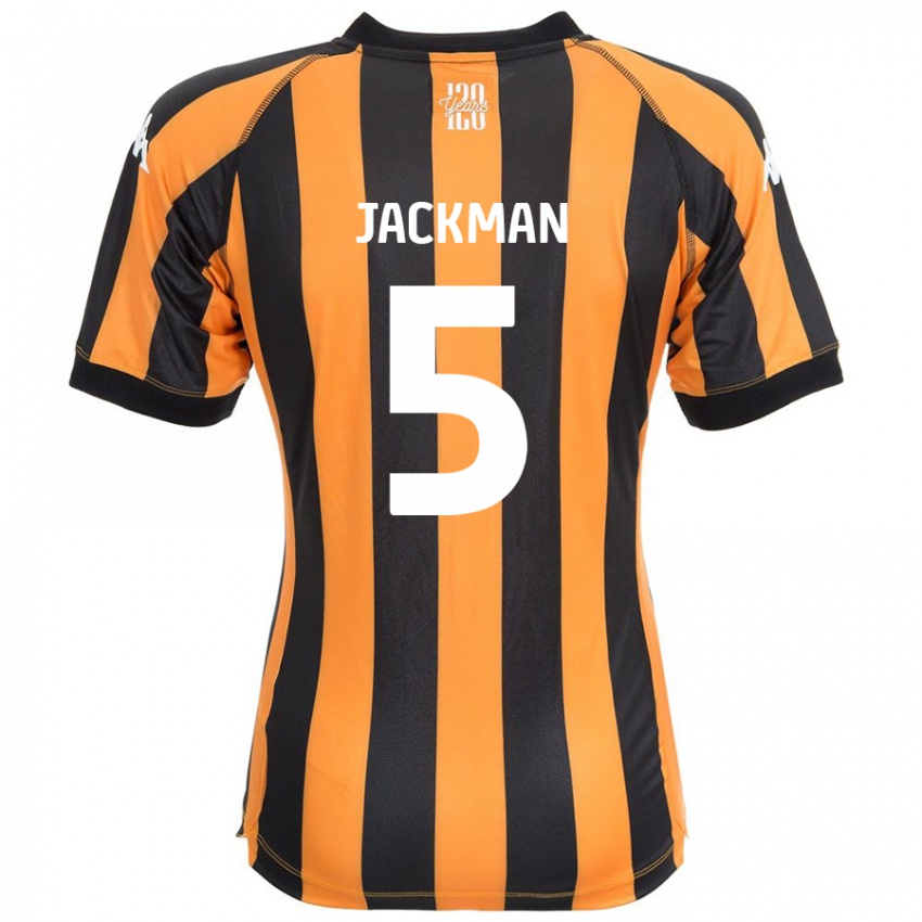 Niño Camiseta Ellice Jackman #5 Negro Ámbar 1ª Equipación 2024/25 La Camisa