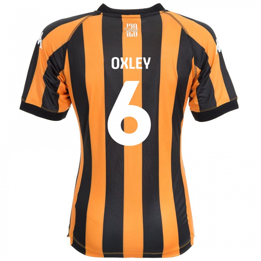 Niño Camiseta Tilly Oxley #6 Negro Ámbar 1ª Equipación 2024/25 La Camisa