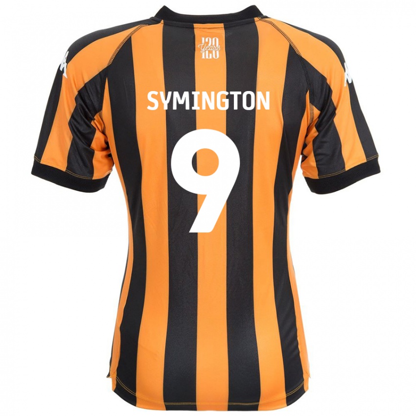 Niño Camiseta Jo Symington #9 Negro Ámbar 1ª Equipación 2024/25 La Camisa