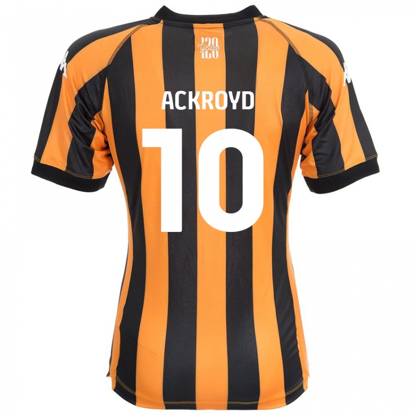 Niño Camiseta Rachael Ackroyd #10 Negro Ámbar 1ª Equipación 2024/25 La Camisa