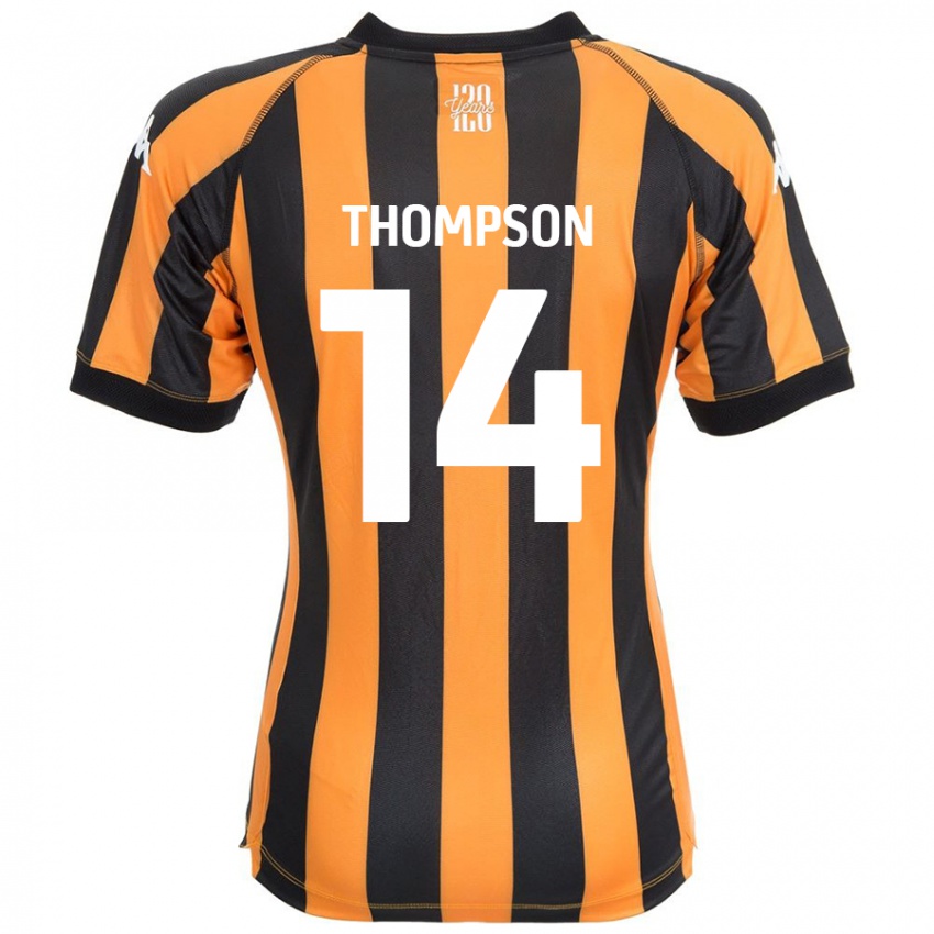 Niño Camiseta Katie Thompson #14 Negro Ámbar 1ª Equipación 2024/25 La Camisa