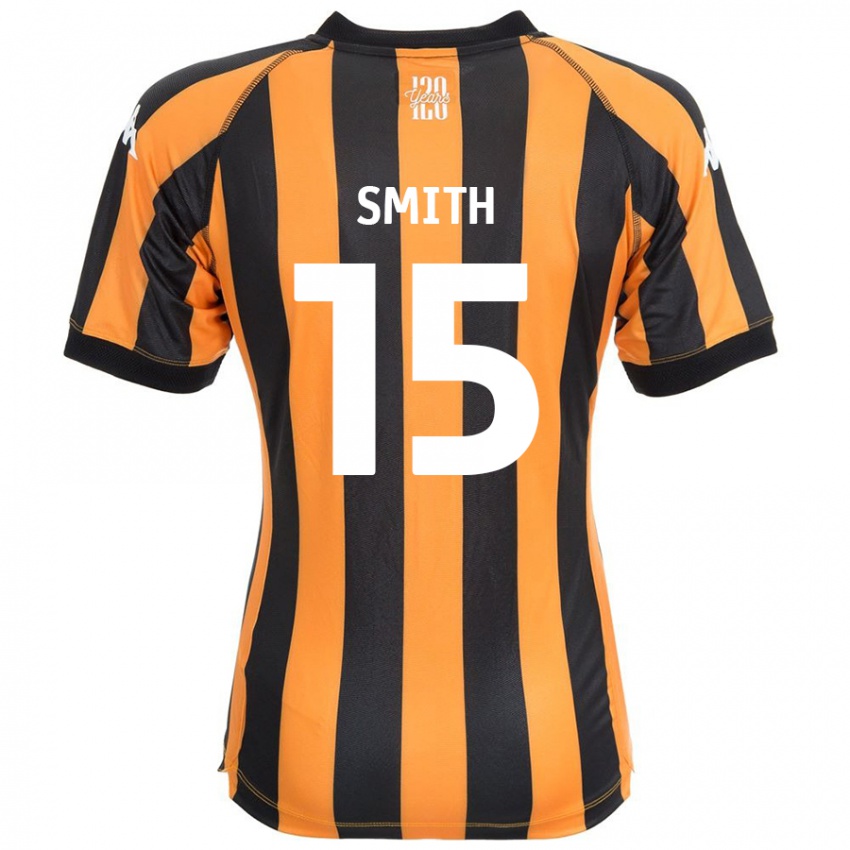 Niño Camiseta Suey Smith #15 Negro Ámbar 1ª Equipación 2024/25 La Camisa