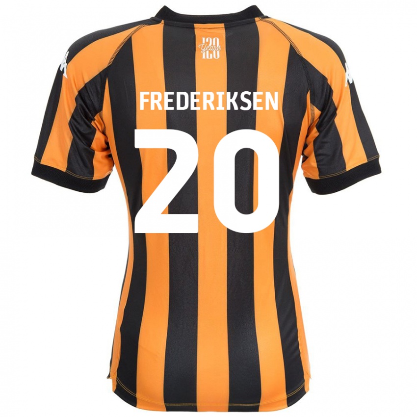 Niño Camiseta Abbey Frederiksen #20 Negro Ámbar 1ª Equipación 2024/25 La Camisa