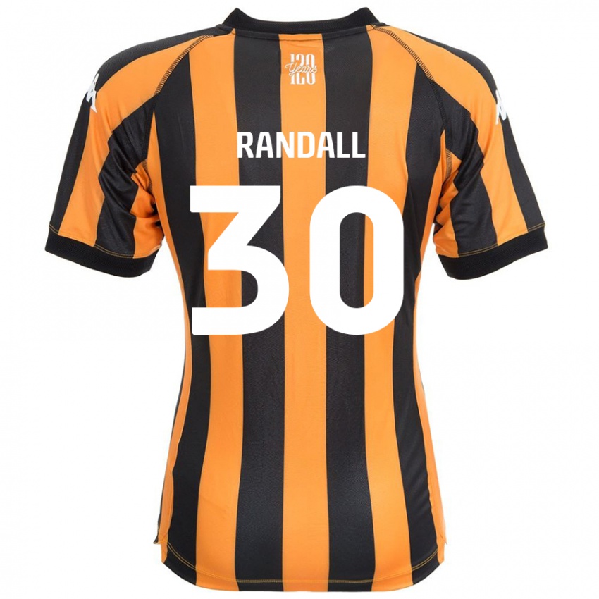 Niño Camiseta Jennifer Randall #30 Negro Ámbar 1ª Equipación 2024/25 La Camisa