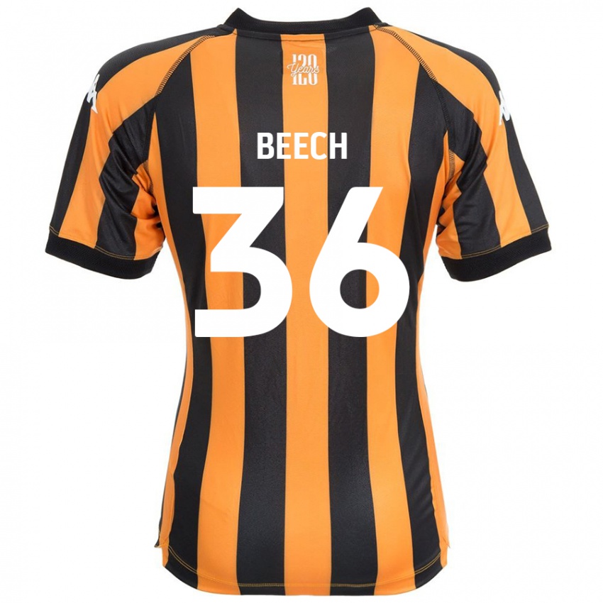 Niño Camiseta Amy Beech #36 Negro Ámbar 1ª Equipación 2024/25 La Camisa