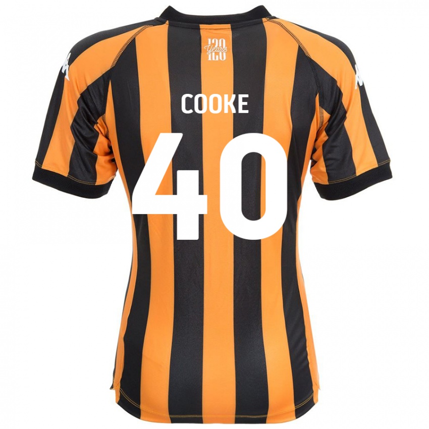 Niño Camiseta Megan Cooke #40 Negro Ámbar 1ª Equipación 2024/25 La Camisa