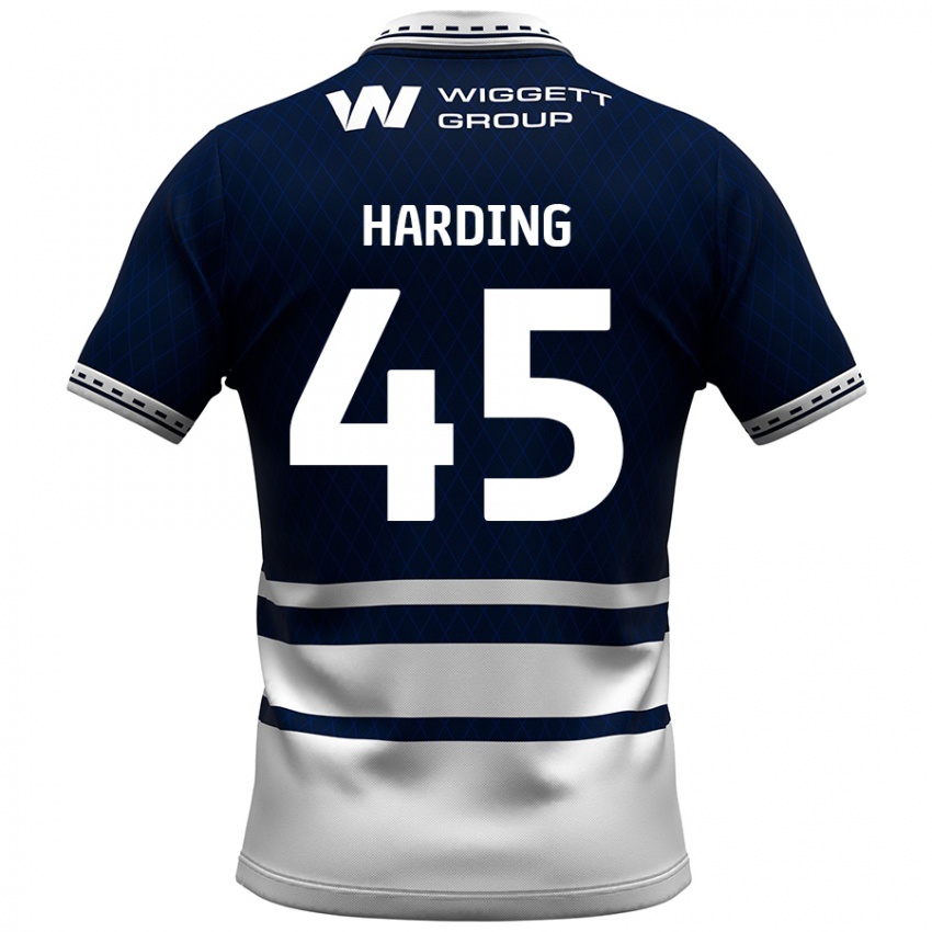 Niño Camiseta Wes Harding #45 Azul Marino Blanco 1ª Equipación 2024/25 La Camisa