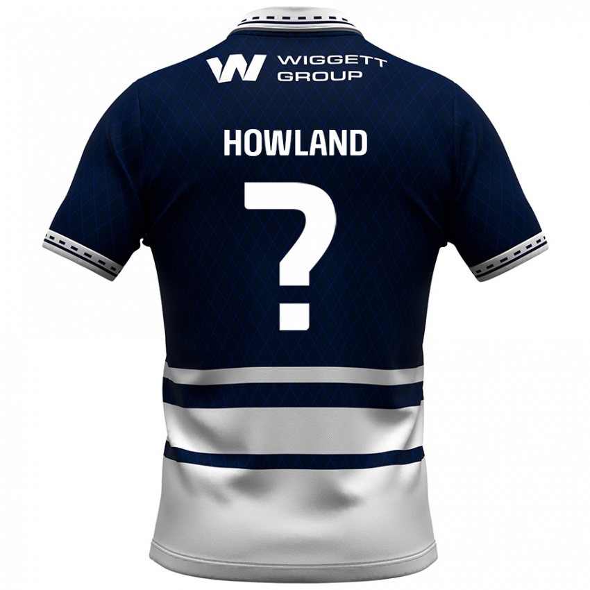 Niño Camiseta Jack Howland #0 Azul Marino Blanco 1ª Equipación 2024/25 La Camisa