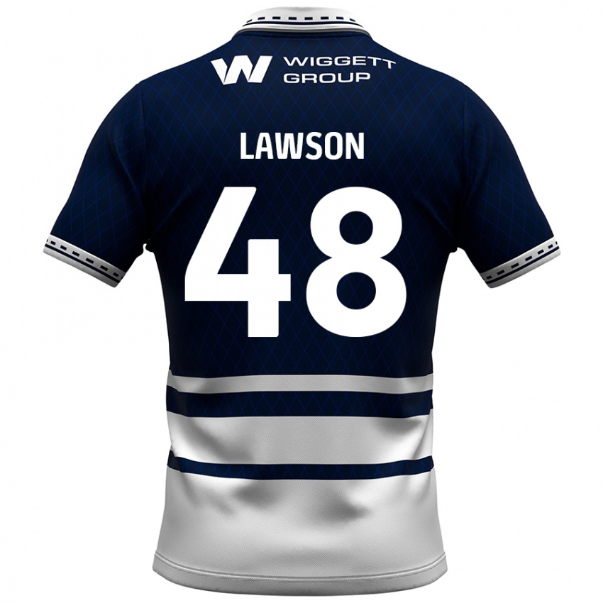 Niño Camiseta Sha'mar Lawson #48 Azul Marino Blanco 1ª Equipación 2024/25 La Camisa