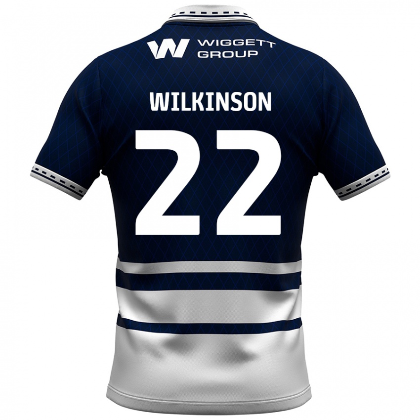 Niño Camiseta Chloe Wilkinson #22 Azul Marino Blanco 1ª Equipación 2024/25 La Camisa