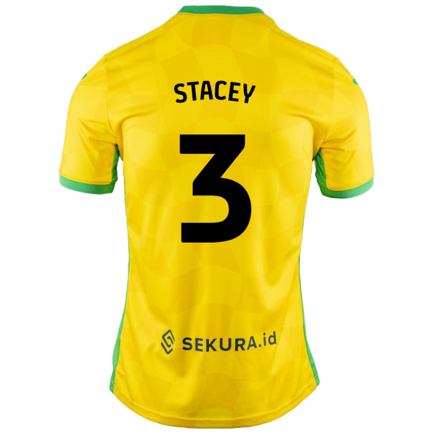 Niño Camiseta Jack Stacey #3 Amarillo Verde 1ª Equipación 2024/25 La Camisa