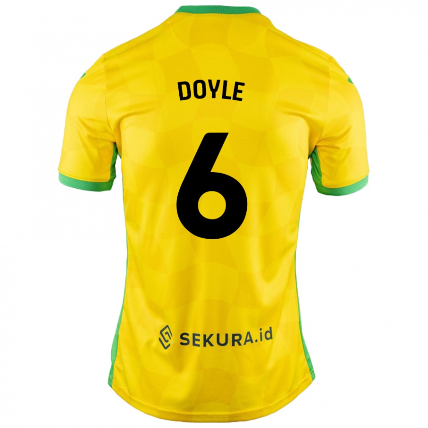 Niño Camiseta Callum Doyle #6 Amarillo Verde 1ª Equipación 2024/25 La Camisa