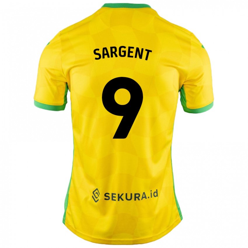 Niño Camiseta Josh Sargent #9 Amarillo Verde 1ª Equipación 2024/25 La Camisa