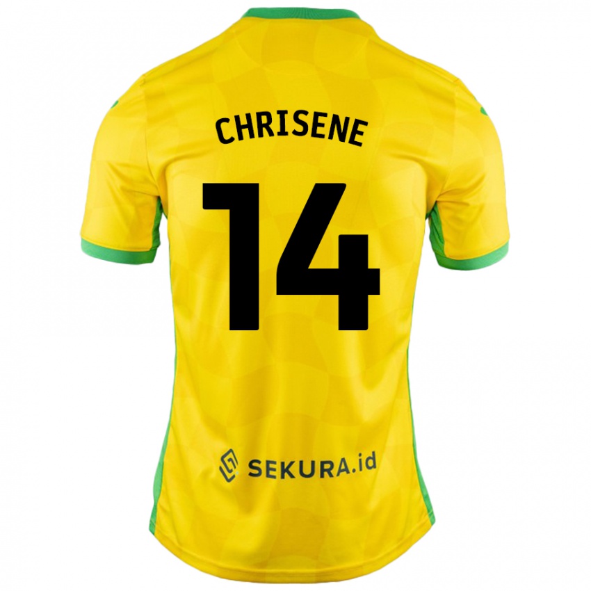 Niño Camiseta Ben Chrisene #14 Amarillo Verde 1ª Equipación 2024/25 La Camisa