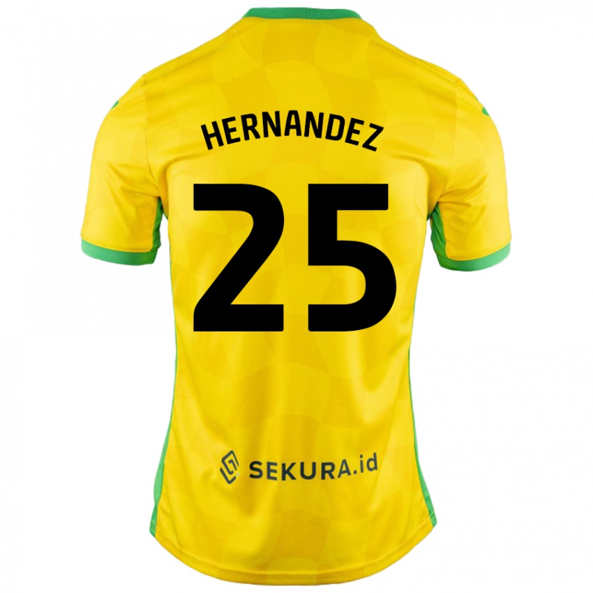 Niño Camiseta Onel Hernández #25 Amarillo Verde 1ª Equipación 2024/25 La Camisa