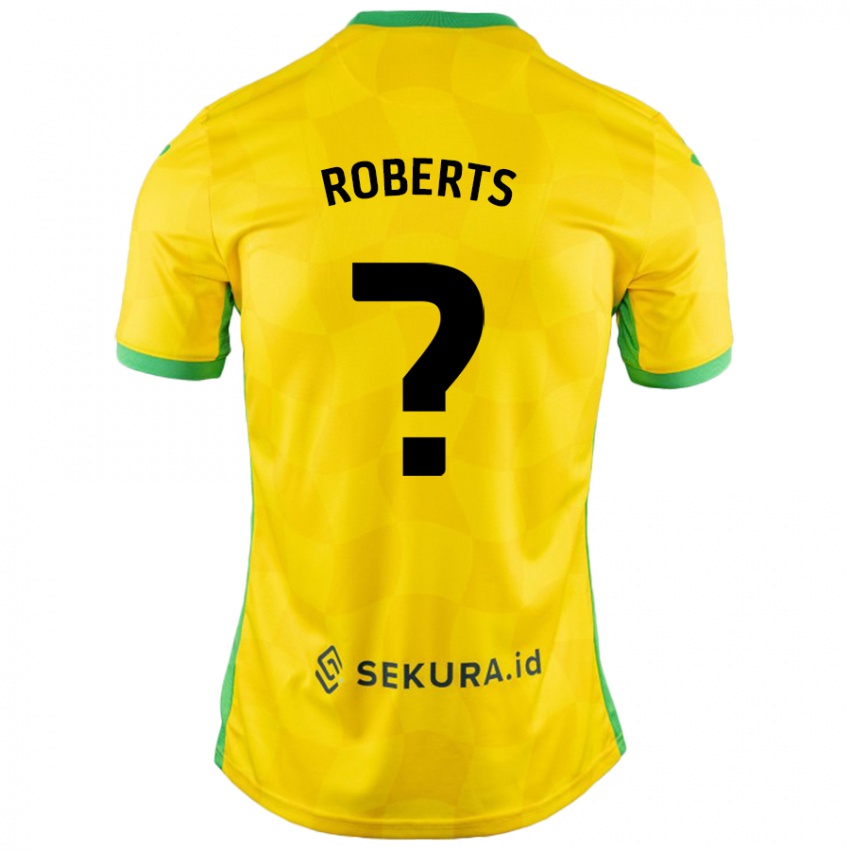 Niño Camiseta Alex Roberts #0 Amarillo Verde 1ª Equipación 2024/25 La Camisa