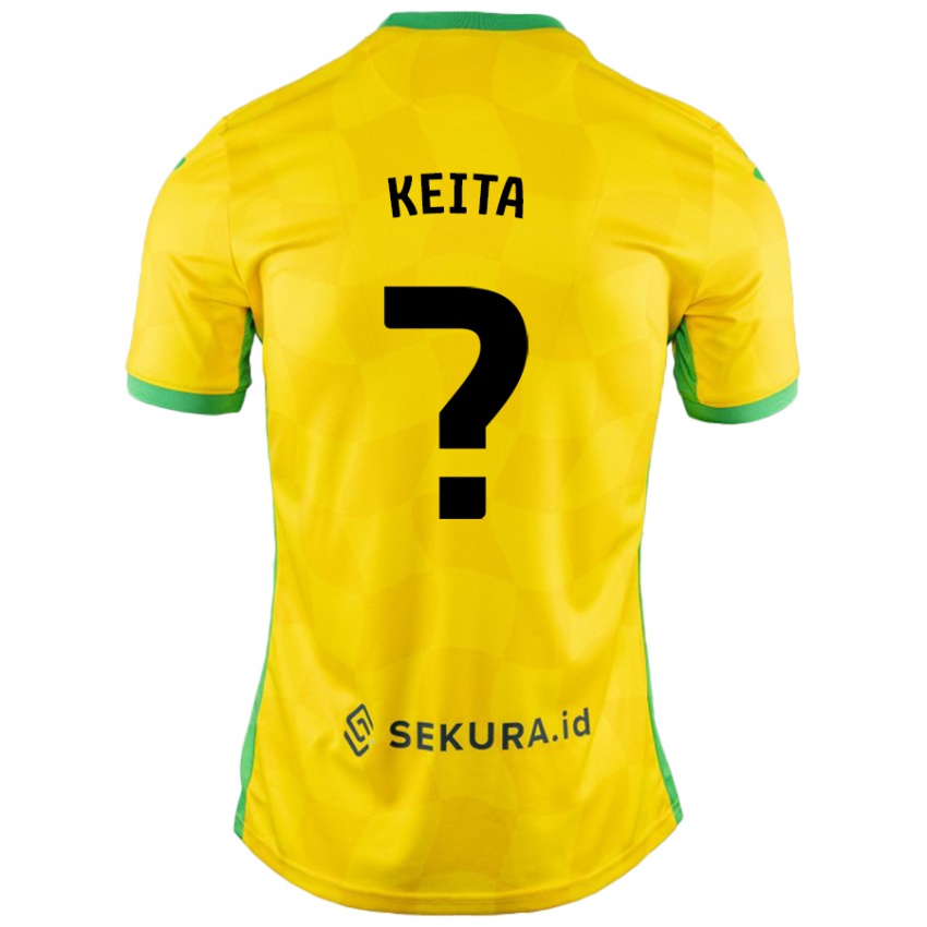 Niño Camiseta Gabriel Keita #0 Amarillo Verde 1ª Equipación 2024/25 La Camisa