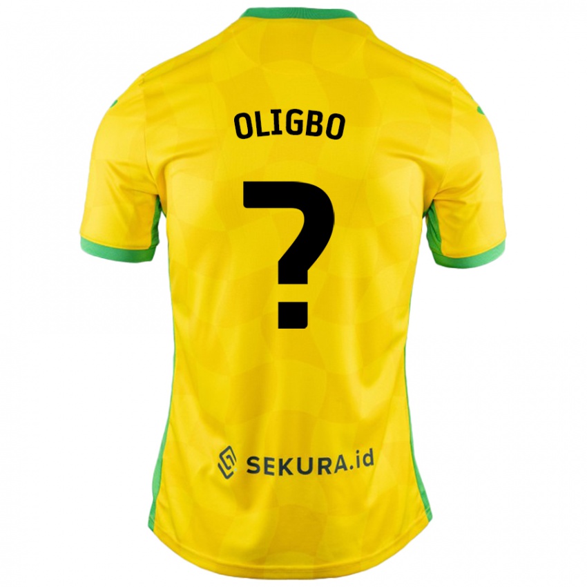 Niño Camiseta Finlay Oligbo #0 Amarillo Verde 1ª Equipación 2024/25 La Camisa