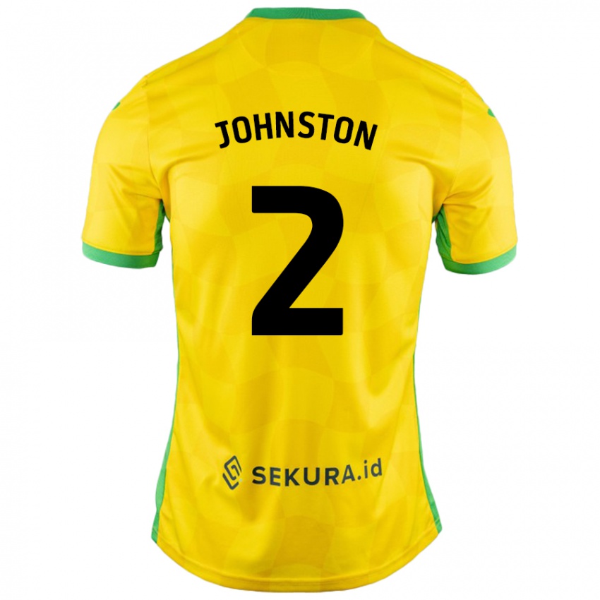 Niño Camiseta Chardonnay Johnston #2 Amarillo Verde 1ª Equipación 2024/25 La Camisa