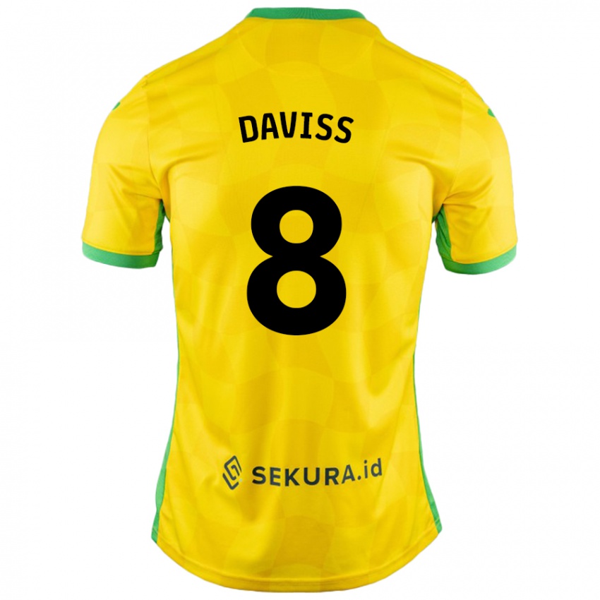 Niño Camiseta Millie Daviss #8 Amarillo Verde 1ª Equipación 2024/25 La Camisa