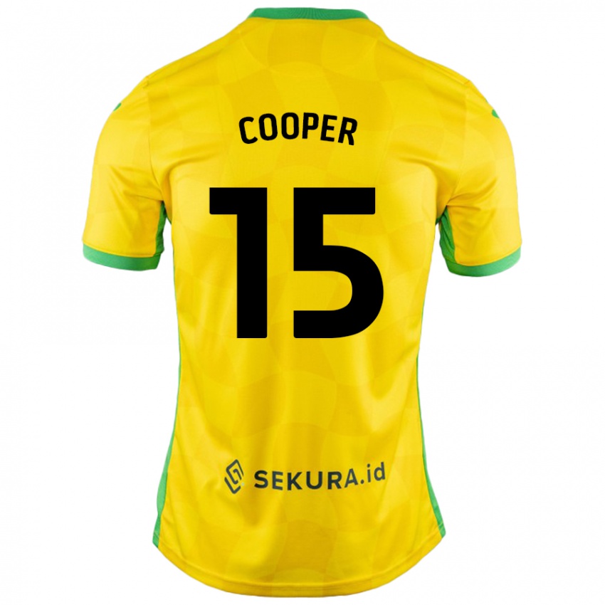 Niño Camiseta Naomi Cooper #15 Amarillo Verde 1ª Equipación 2024/25 La Camisa