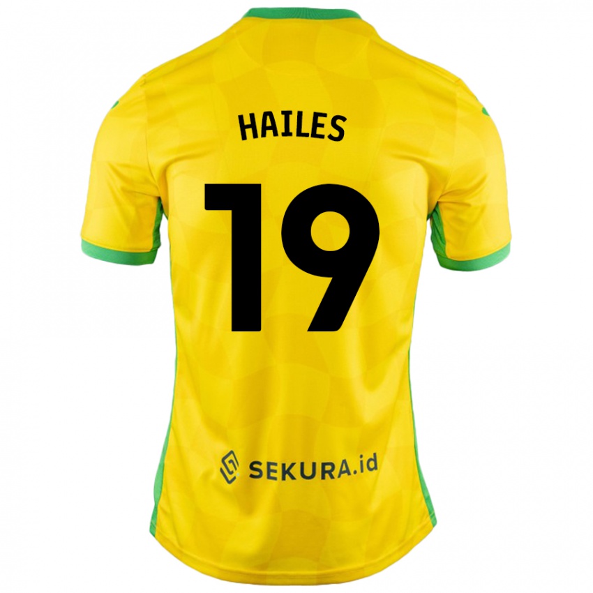 Niño Camiseta Lauren Hailes #19 Amarillo Verde 1ª Equipación 2024/25 La Camisa