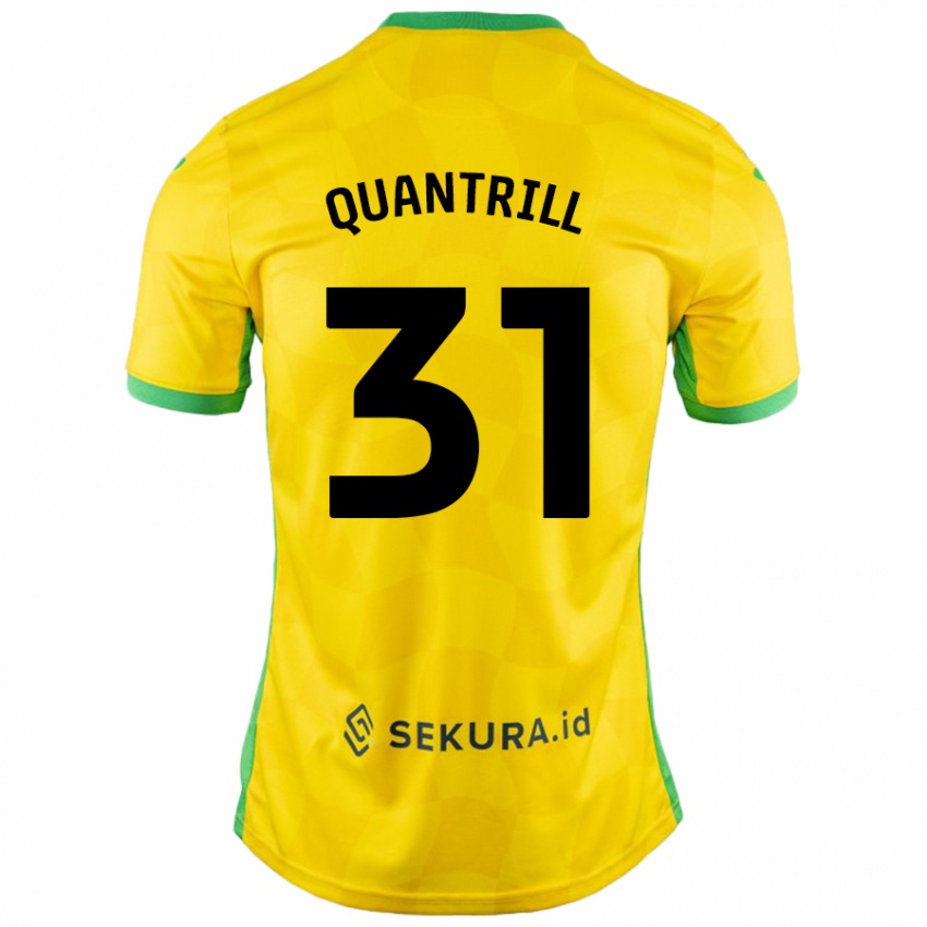 Niño Camiseta Sarah Quantrill #31 Amarillo Verde 1ª Equipación 2024/25 La Camisa