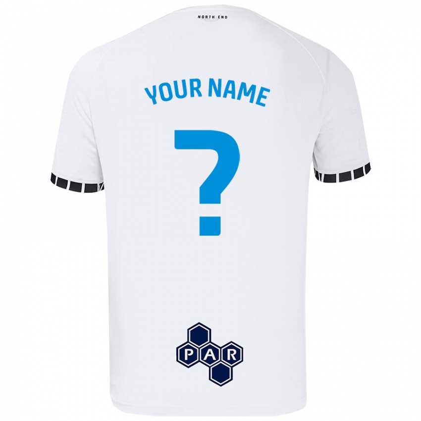 Niño Camiseta Su Nombre #0 Blanco 1ª Equipación 2024/25 La Camisa