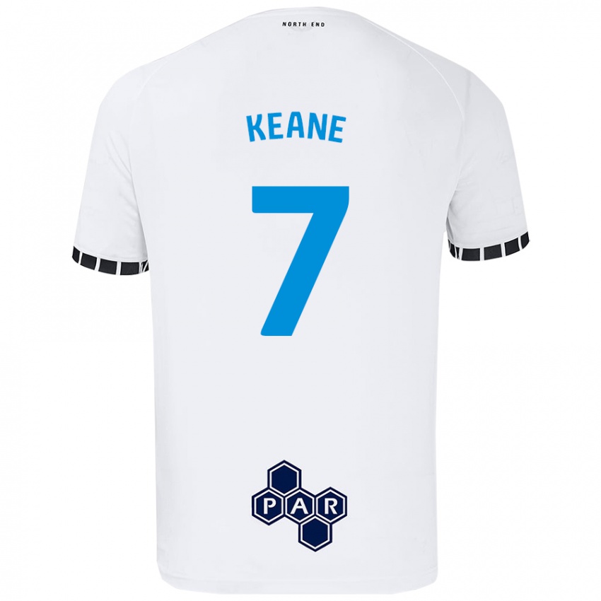 Niño Camiseta Will Keane #7 Blanco 1ª Equipación 2024/25 La Camisa