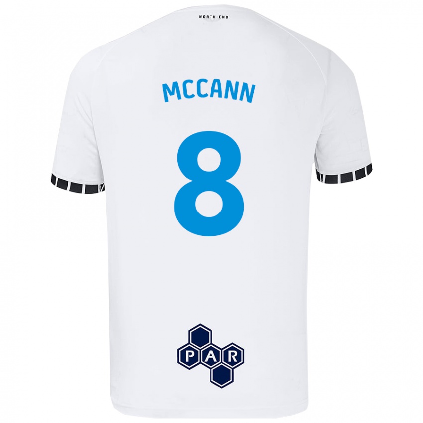 Niño Camiseta Ali Mccann #8 Blanco 1ª Equipación 2024/25 La Camisa