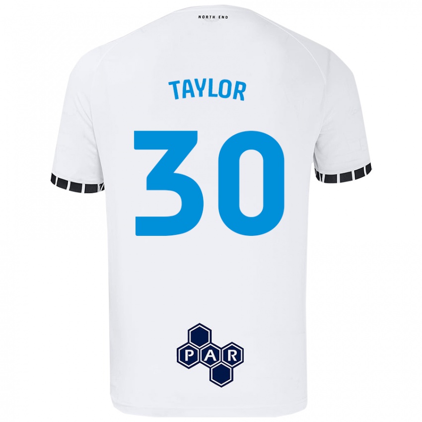 Niño Camiseta Kian Taylor #30 Blanco 1ª Equipación 2024/25 La Camisa