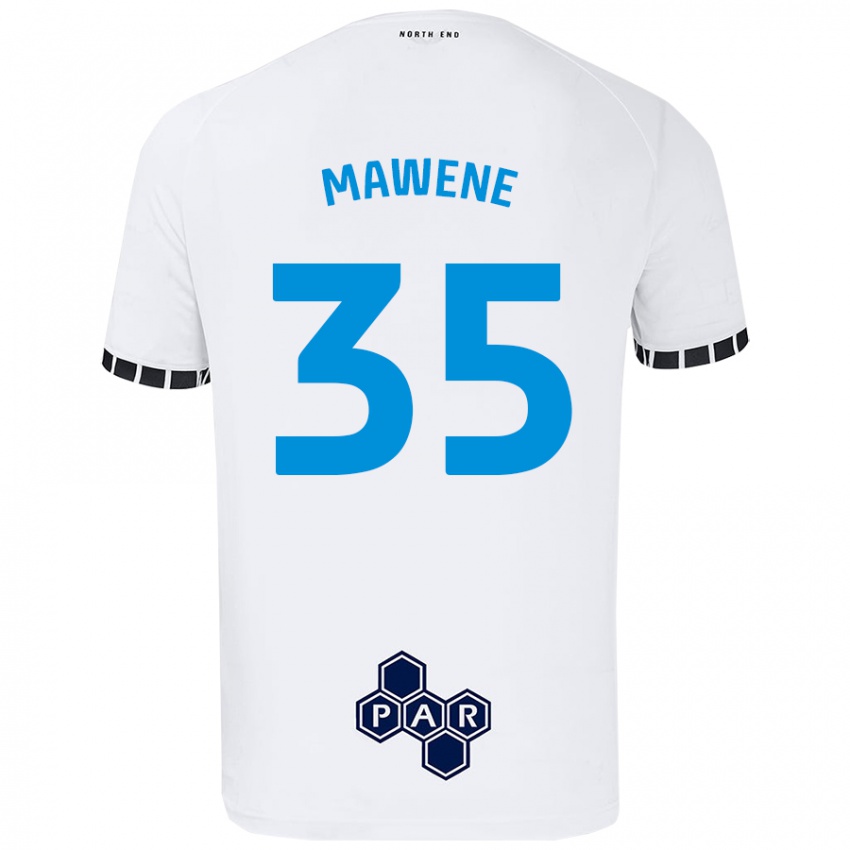 Niño Camiseta Noah Mawene #35 Blanco 1ª Equipación 2024/25 La Camisa