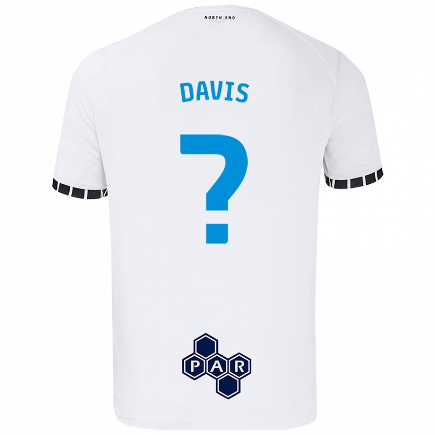 Niño Camiseta Tommy Davis #0 Blanco 1ª Equipación 2024/25 La Camisa