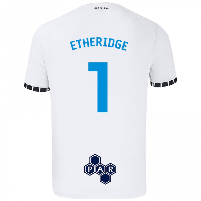 Niño Camiseta Ellie Etheridge #1 Blanco 1ª Equipación 2024/25 La Camisa