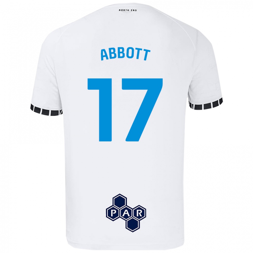 Niño Camiseta Becky Abbott #17 Blanco 1ª Equipación 2024/25 La Camisa