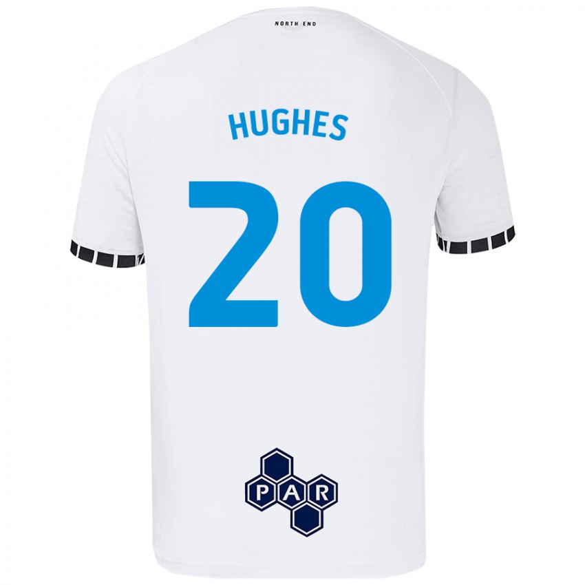 Niño Camiseta Amy Hughes #20 Blanco 1ª Equipación 2024/25 La Camisa