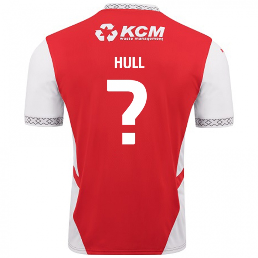 Niño Camiseta Jake Hull #0 Rojo Blanco 1ª Equipación 2024/25 La Camisa