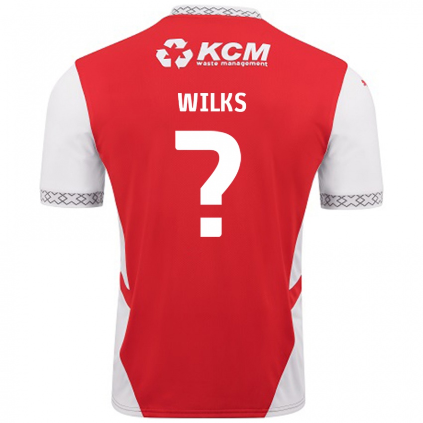 Niño Camiseta Mallik Wilks #0 Rojo Blanco 1ª Equipación 2024/25 La Camisa