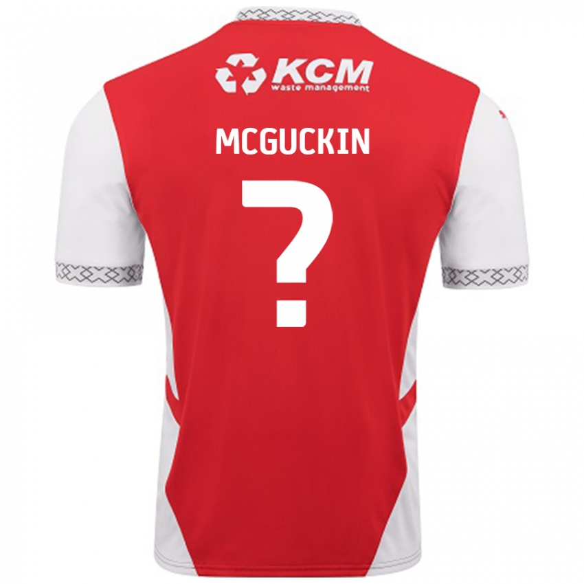 Niño Camiseta Ciaran Mcguckin #0 Rojo Blanco 1ª Equipación 2024/25 La Camisa