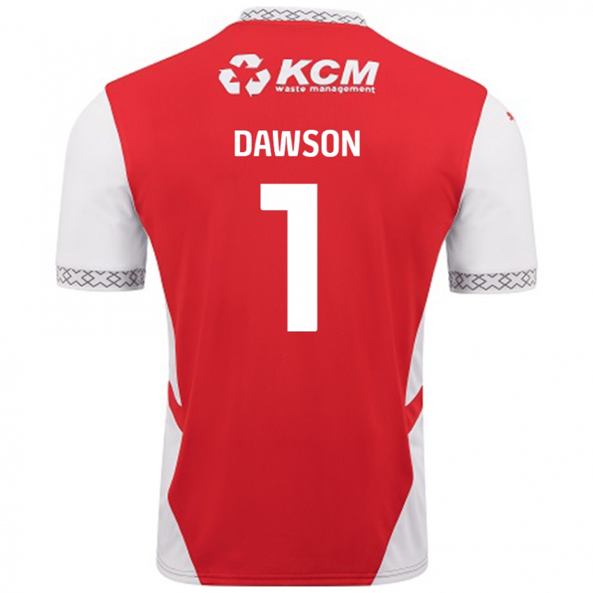 Niño Camiseta Cameron Dawson #1 Rojo Blanco 1ª Equipación 2024/25 La Camisa