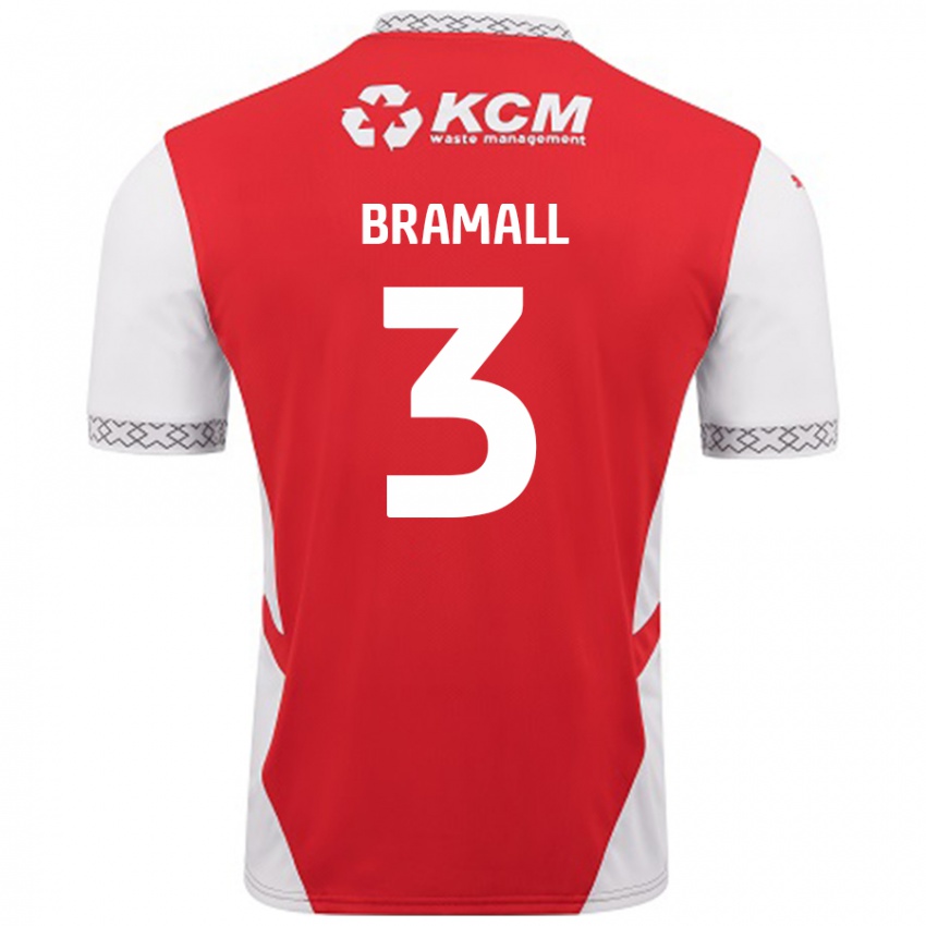 Niño Camiseta Cohen Bramall #3 Rojo Blanco 1ª Equipación 2024/25 La Camisa