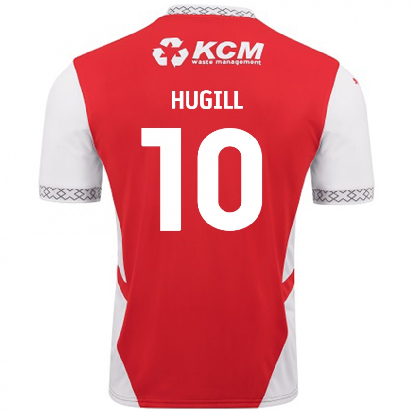 Niño Camiseta Jordan Hugill #10 Rojo Blanco 1ª Equipación 2024/25 La Camisa