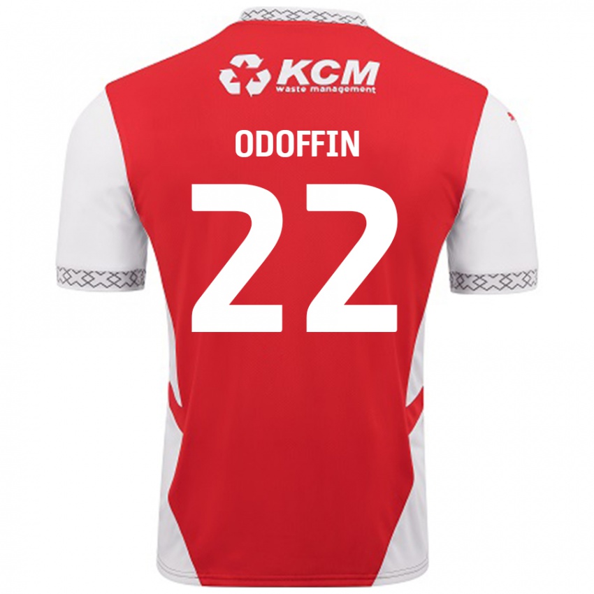 Niño Camiseta Hakeem Odoffin #22 Rojo Blanco 1ª Equipación 2024/25 La Camisa