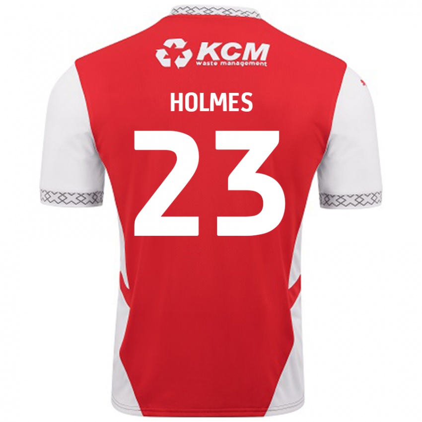 Niño Camiseta Jack Holmes #23 Rojo Blanco 1ª Equipación 2024/25 La Camisa