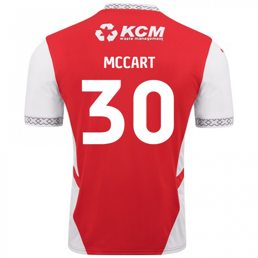 Niño Camiseta Jamie Mccart #30 Rojo Blanco 1ª Equipación 2024/25 La Camisa