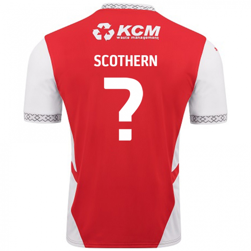 Niño Camiseta Ben Scothern #0 Rojo Blanco 1ª Equipación 2024/25 La Camisa