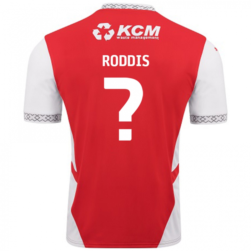 Niño Camiseta Harry Roddis #0 Rojo Blanco 1ª Equipación 2024/25 La Camisa