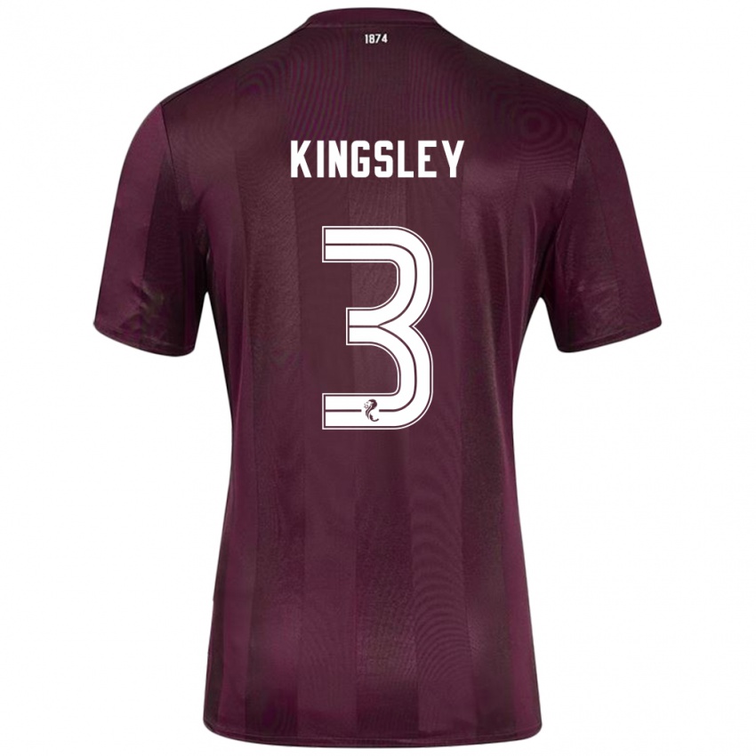 Niño Camiseta Stephen Kingsley #3 Borgoña 1ª Equipación 2024/25 La Camisa