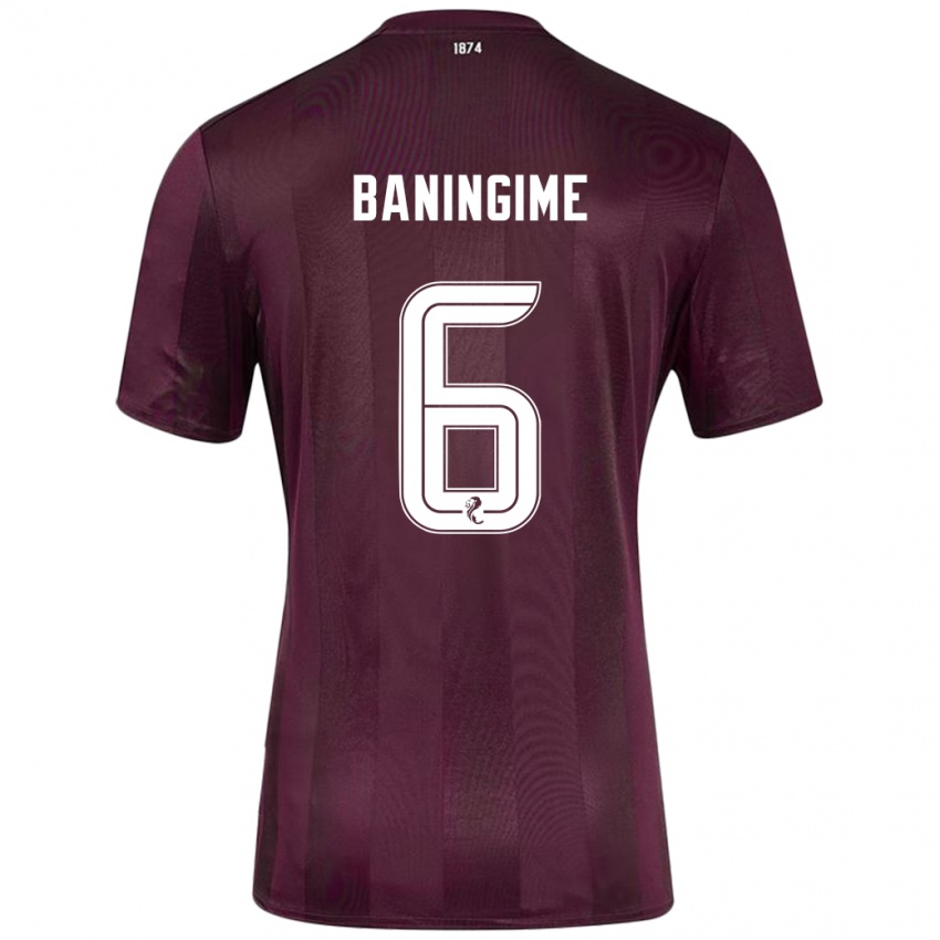 Niño Camiseta Beni Baningime #6 Borgoña 1ª Equipación 2024/25 La Camisa